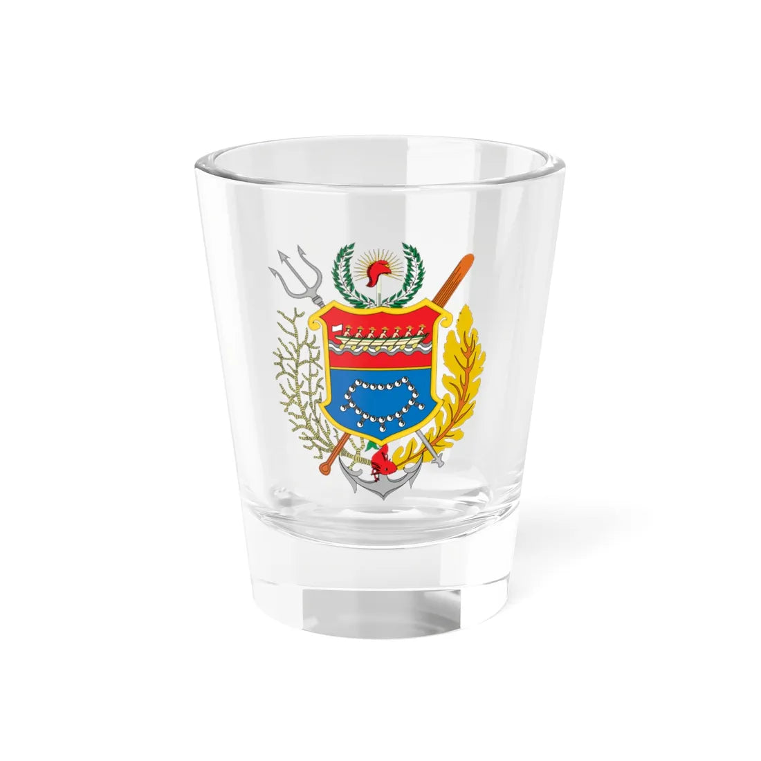 Coat of arms of Nueva Esparta State (Venezuela) (Coat of Arms) Shot Glass 1.5oz 1.5oz - Go Mug Yourself