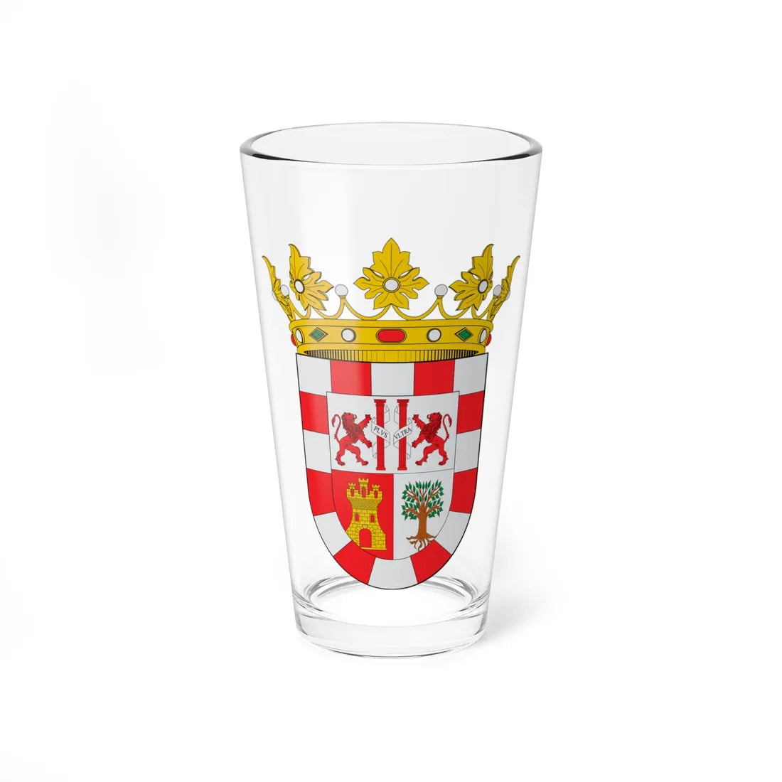 Coat of arms of Nueva Extremadura (Mexico) (Coat of Arms) Pint Glass 16oz 16oz - Go Mug Yourself