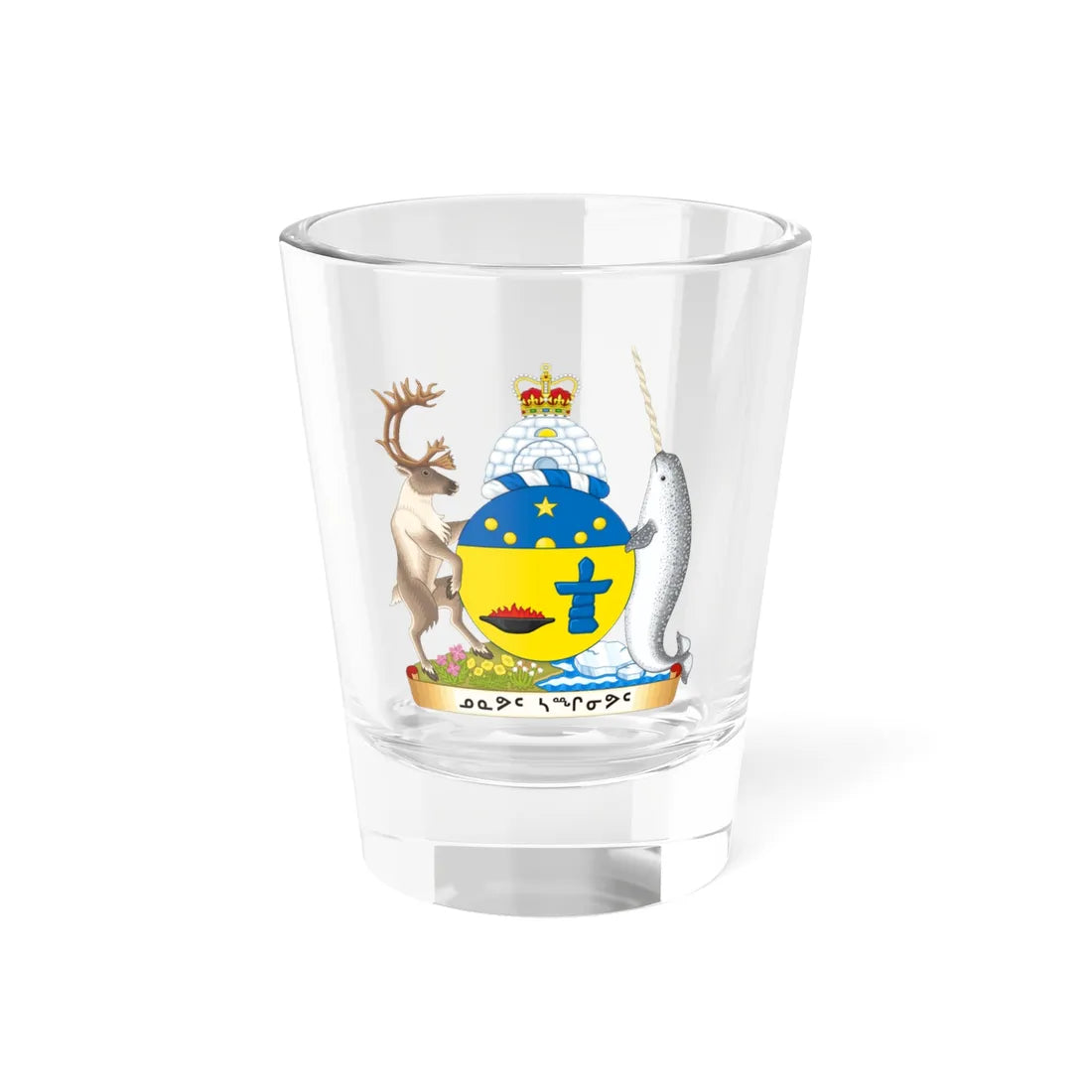 Coat of arms of Nunavut (Canada) (Coat of Arms) Shot Glass 1.5oz 1.5oz - Go Mug Yourself