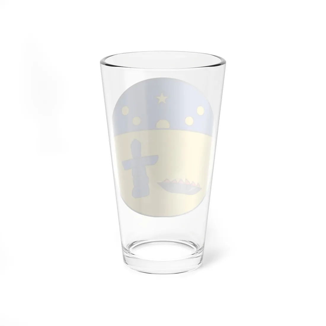 Coat of arms of Nunavut escutcheon (Canada) (Coat of Arms) Pint Glass 16oz - Go Mug Yourself