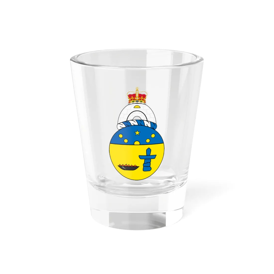 Coat of arms of Nunavut incomplete (Canada) (Coat of Arms) Shot Glass 1.5oz 1.5oz - Go Mug Yourself