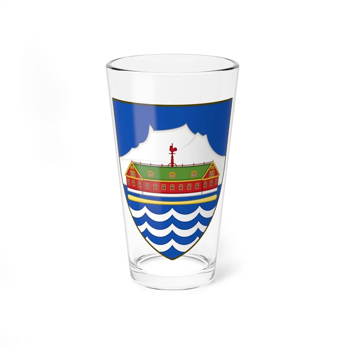 Coat of arms of Nuuk (Coat of Arms) Pint Glass 16oz 16oz - Go Mug Yourself