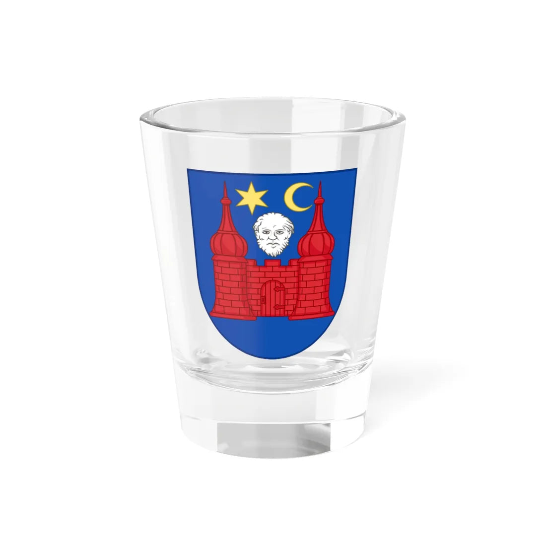 Coat of arms of Nyborg (Denmark) (Coat of Arms) Shot Glass 1.5oz 1.5oz - Go Mug Yourself