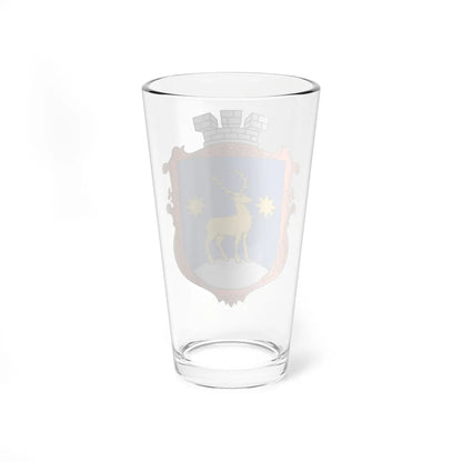 Coat of Arms of Nyzhankovychi (Ukraine) (Coat of Arms) Pint Glass 16oz - Go Mug Yourself