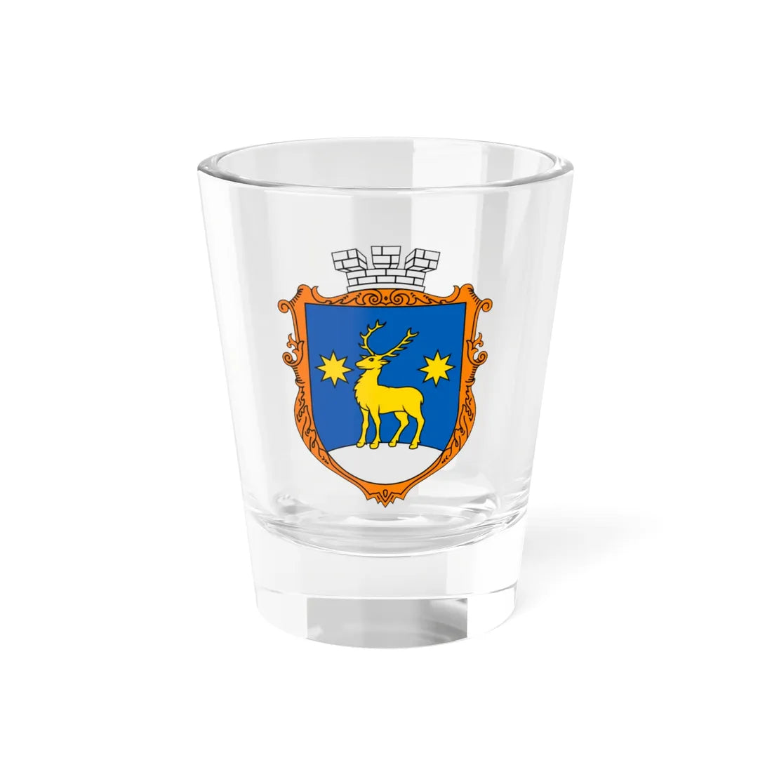 Coat of Arms of Nyzhankovychi (Ukraine) (Coat of Arms) Shot Glass 1.5oz 1.5oz - Go Mug Yourself