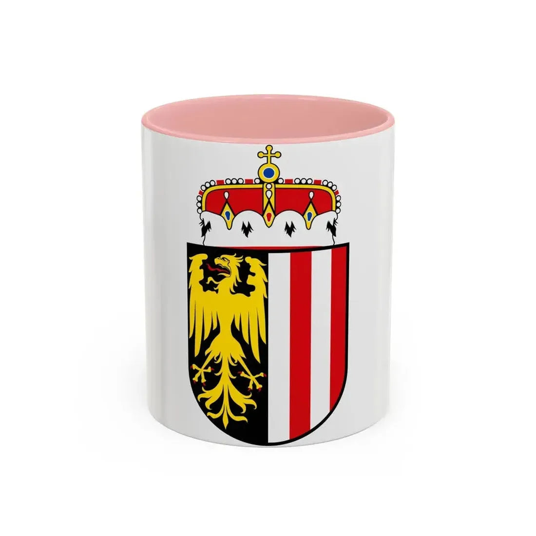 Coat of Arms of Oberoesterreich Austria - Accent Coffee Mug 11oz Pink - Go Mug Yourself