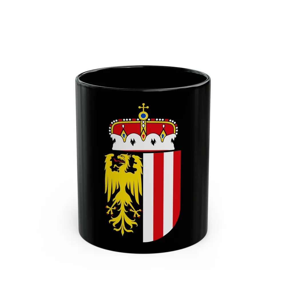 Coat of Arms of Oberoesterreich Austria - Black Coffee Mug-11oz-Go Mug Yourself