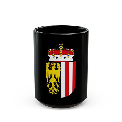 Coat of Arms of Oberoesterreich Austria - Black Coffee Mug-15oz-Go Mug Yourself