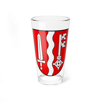 Coat of arms of Oberwil BL (Switzerland) (Coat of Arms) Pint Glass 16oz 16oz - Go Mug Yourself