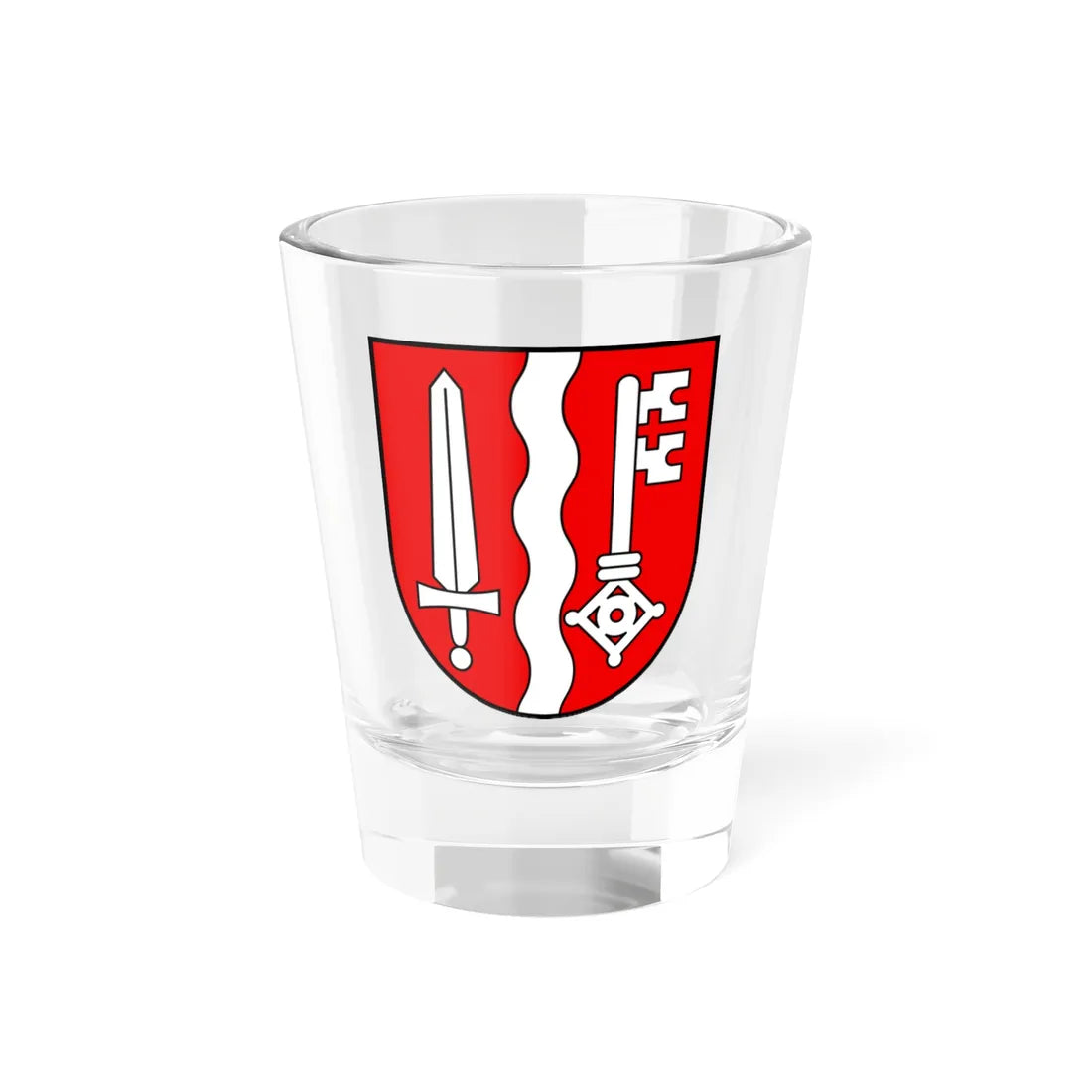 Coat of arms of Oberwil BL (Switzerland) (Coat of Arms) Shot Glass 1.5oz 1.5oz - Go Mug Yourself