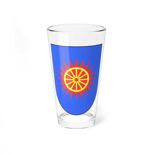 Coat of Arms of Obukhiv Raion (Ukraine) (Coat of Arms) Pint Glass 16oz 16oz - Go Mug Yourself