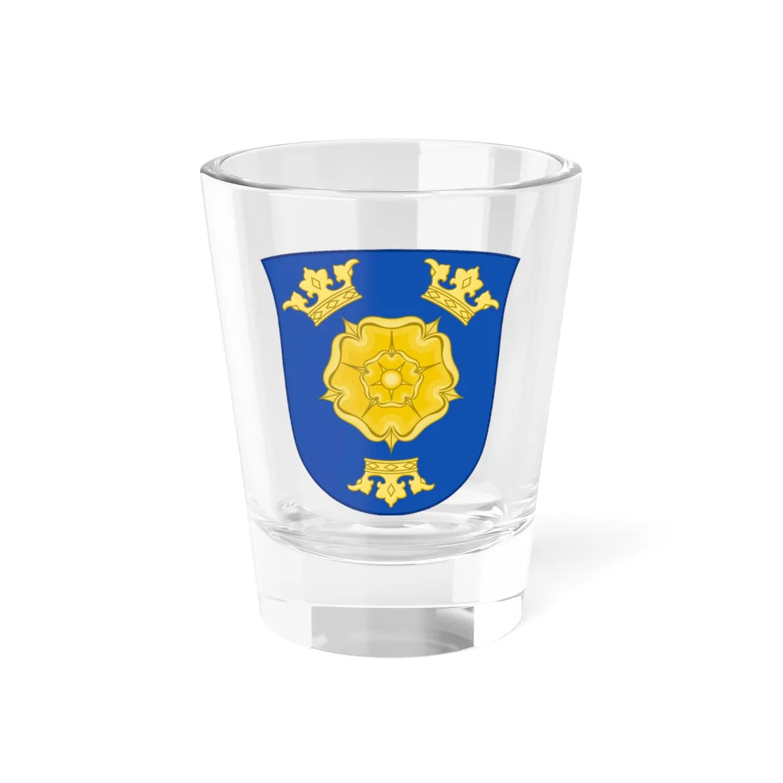 Coat of arms of Odense County (Denmark) (Coat of Arms) Shot Glass 1.5oz 1.5oz - Go Mug Yourself