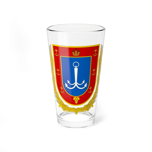 Coat of Arms of Odesa Oblast (Ukraine) (Coat of Arms) Pint Glass 16oz 16oz - Go Mug Yourself