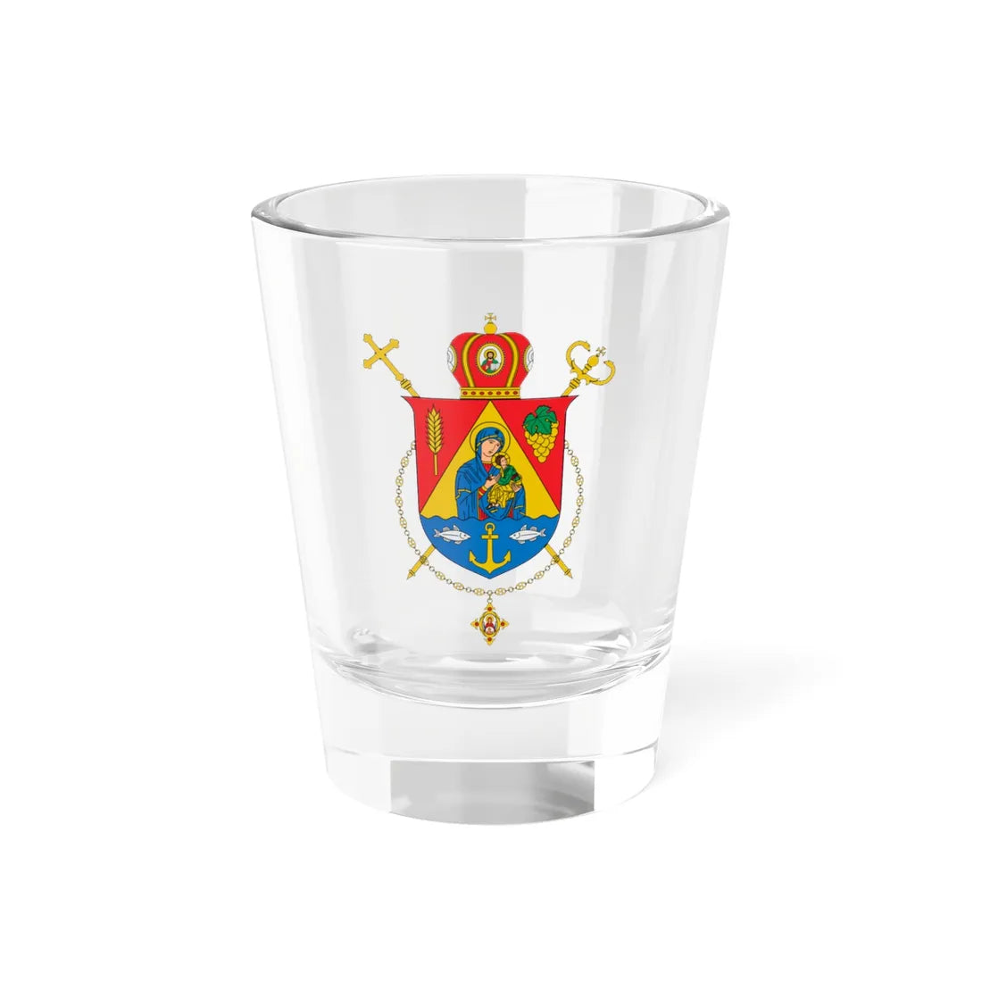 Coat of arms of Odessa UGCC (Ukraine) (Coat of Arms) Shot Glass 1.5oz 1.5oz - Go Mug Yourself