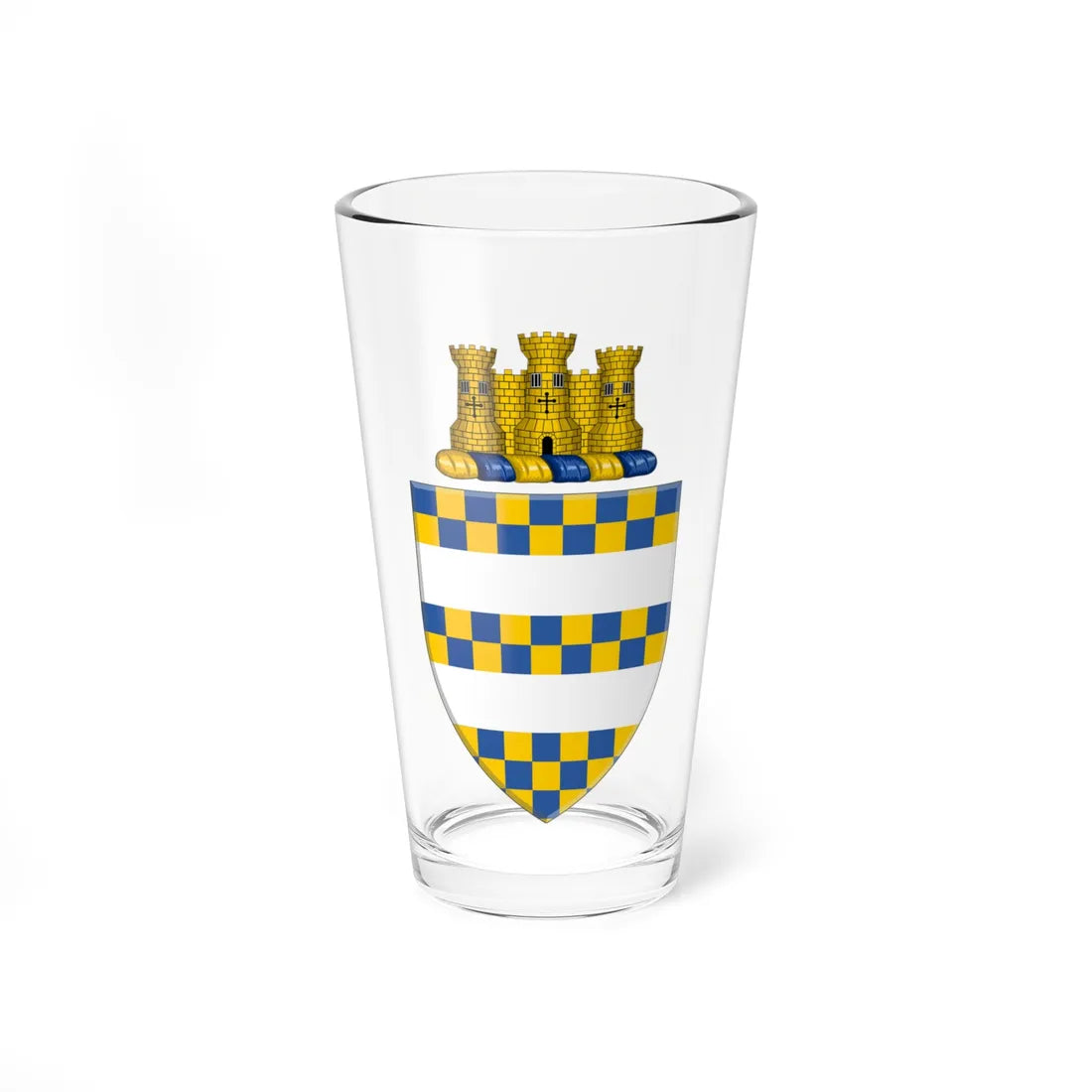 Coat of arms of Okehampton Town Council (England) (Coat of Arms) Pint Glass 16oz 16oz - Go Mug Yourself