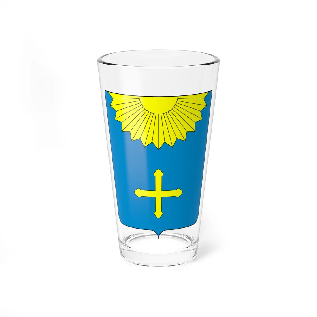 Coat of Arms of Okhtyrka (Ukraine) (Coat of Arms) Pint Glass 16oz 16oz - Go Mug Yourself