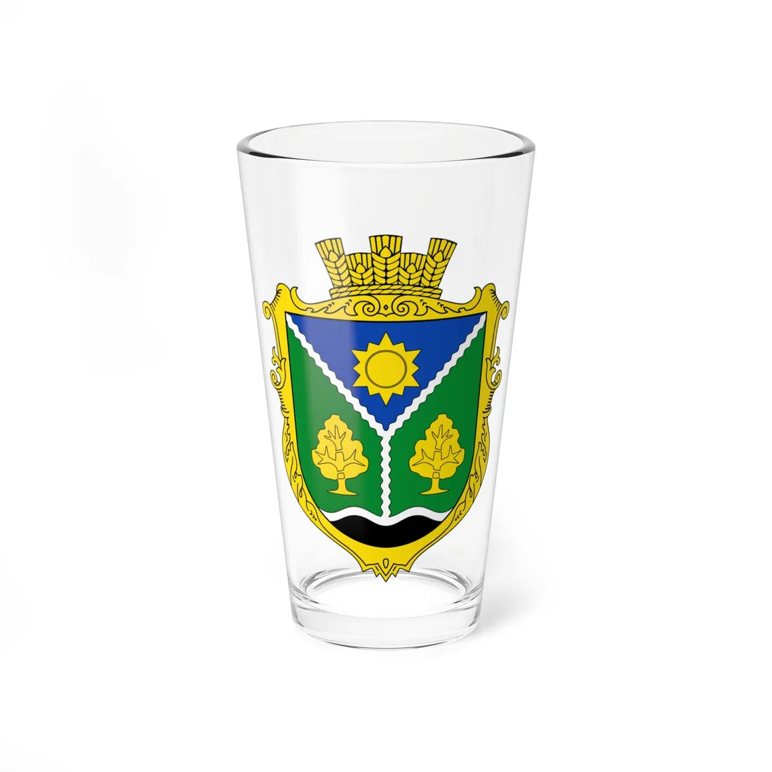 Coat of arms of Onikiieve (Ukraine) (Coat of Arms) Pint Glass 16oz 16oz - Go Mug Yourself
