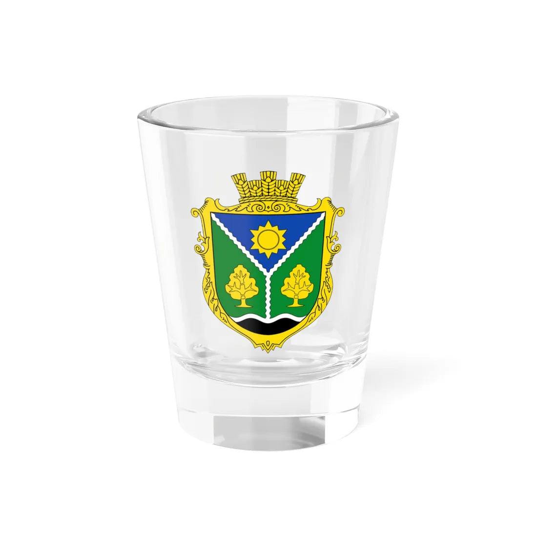 Coat of arms of Onikiieve (Ukraine) (Coat of Arms) Shot Glass 1.5oz 1.5oz - Go Mug Yourself