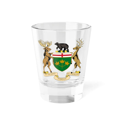 Coat of arms of Ontario Canada (Canada) (Coat of Arms) Shot Glass 1.5oz 1.5oz - Go Mug Yourself