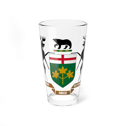 Coat of arms of Ontario HM Government (Canada) (Coat of Arms) Pint Glass 16oz 16oz - Go Mug Yourself