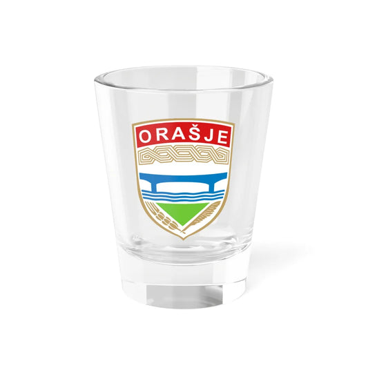 Coat of Arms of Orasje (Bosnia and Herzegovina) (Coat of Arms) Shot Glass 1.5oz 1.5oz - Go Mug Yourself