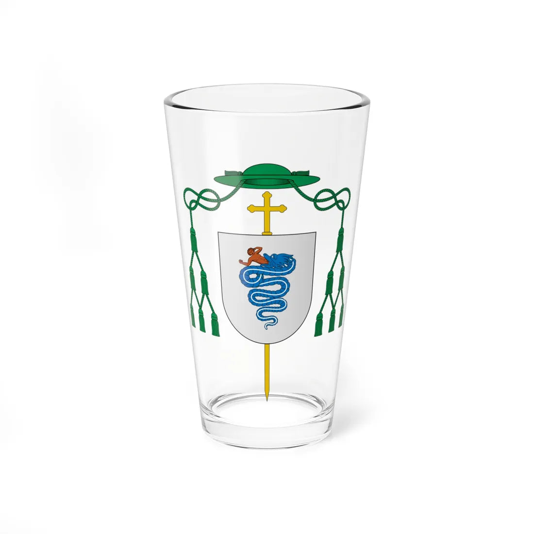 Coat of arms of Ortensio Visconti (Italy) (Coat of Arms) Pint Glass 16oz 16oz - Go Mug Yourself