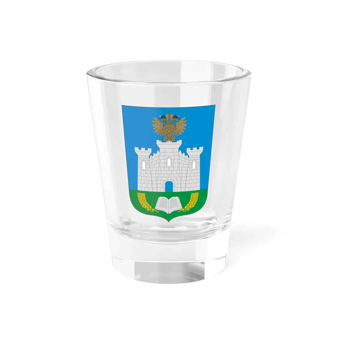 Coat of arms of Oryol Oblast small (Russia) (Coat of Arms) Shot Glass 1.5oz 1.5oz - Go Mug Yourself