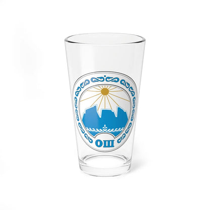 Coat of arms of Osh (Kyrgyzstan) (Coat of Arms) Pint Glass 16oz 16oz - Go Mug Yourself