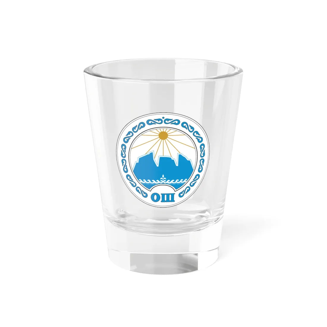 Coat of arms of Osh (Kyrgyzstan) (Coat of Arms) Shot Glass 1.5oz 1.5oz - Go Mug Yourself