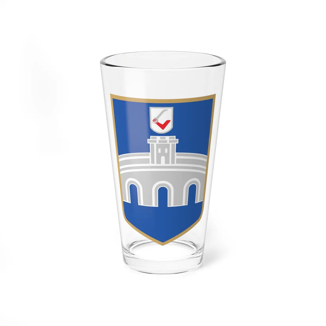 Coat of arms of Osijek (Croatia) (Coat of Arms) Pint Glass 16oz 16oz - Go Mug Yourself