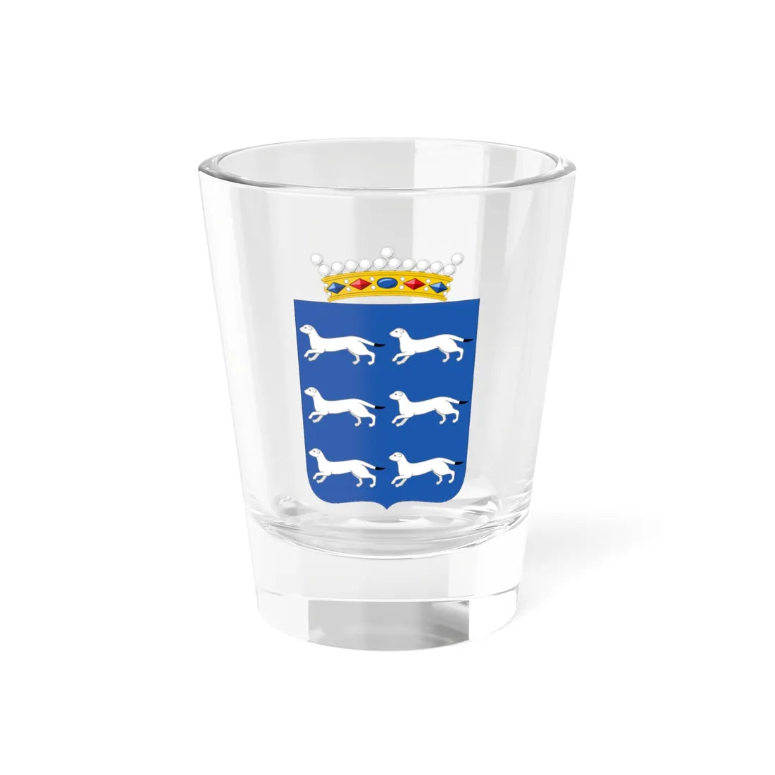 Coat of Arms of Oulu Province (Finland) (Coat of Arms) Shot Glass 1.5oz 1.5oz - Go Mug Yourself