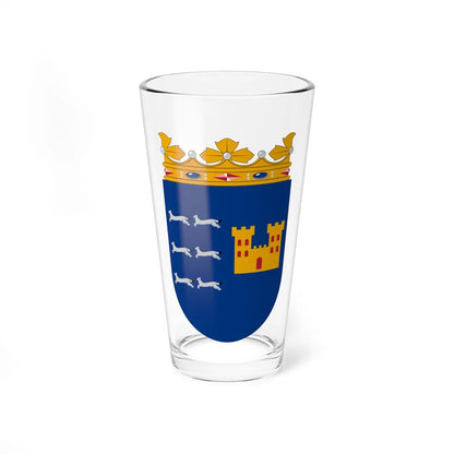 Coat of arms of Oulu Province newer (Finland) (Coat of Arms) Pint Glass 16oz 16oz - Go Mug Yourself