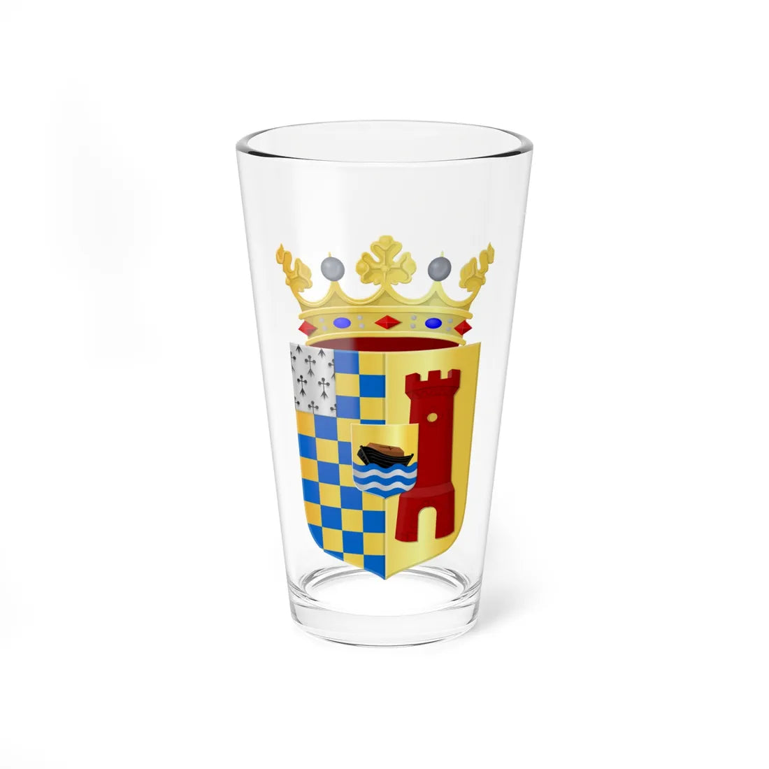 Coat of arms of Overbetuwe (Netherlands) (Coat of Arms) Pint Glass 16oz 16oz - Go Mug Yourself