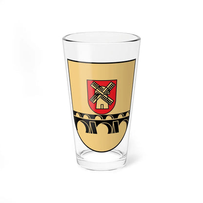 Coat of arms of Pakruojis Lithuania (Lithuania) (Coat of Arms) Pint Glass 16oz 16oz - Go Mug Yourself