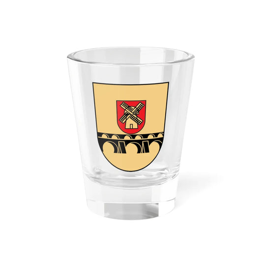 Coat of arms of Pakruojis Lithuania (Lithuania) (Coat of Arms) Shot Glass 1.5oz 1.5oz - Go Mug Yourself