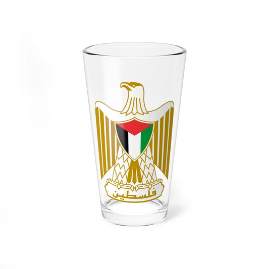 Coat of arms of Palestine official (Palestine) (Coat of Arms) Pint Glass 16oz 16oz - Go Mug Yourself