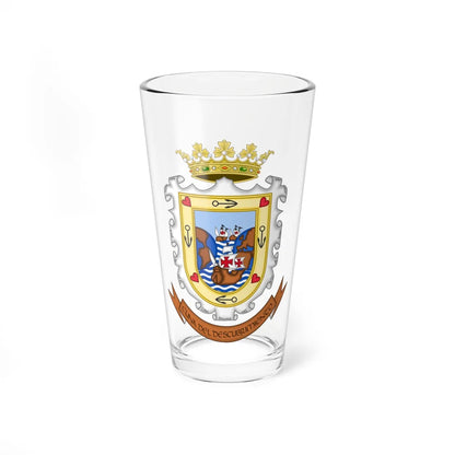 Coat of Arms of Palos de la Frontera (Spain) (Coat of Arms) Pint Glass 16oz 16oz - Go Mug Yourself