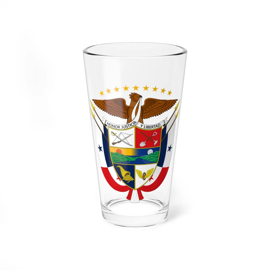 Coat of arms of Panama 1941-1946 (Panama) (Coat of Arms) Pint Glass 16oz 16oz - Go Mug Yourself