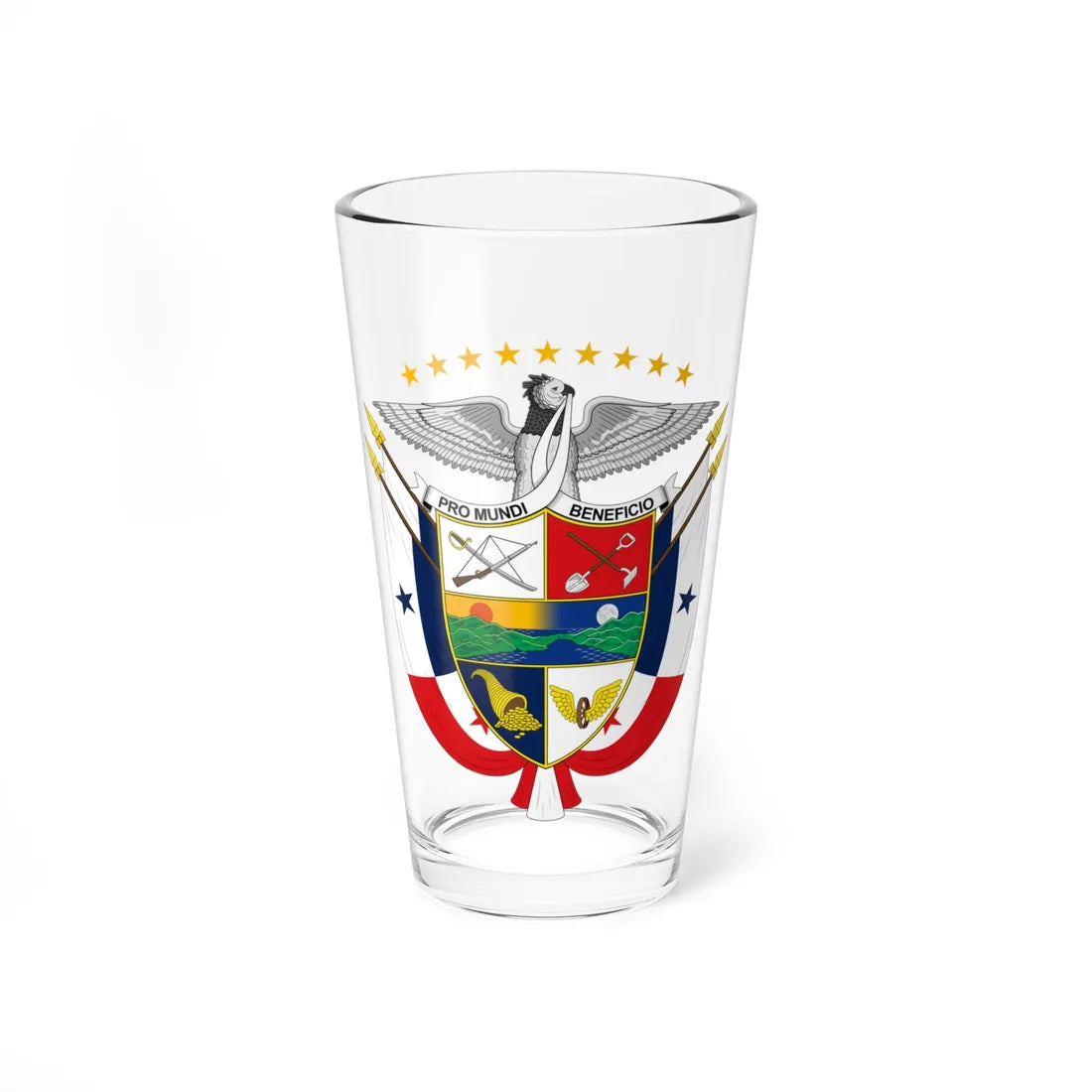 Coat of arms of Panama 2006-2014 (Panama) (Coat of Arms) Pint Glass 16oz 16oz - Go Mug Yourself