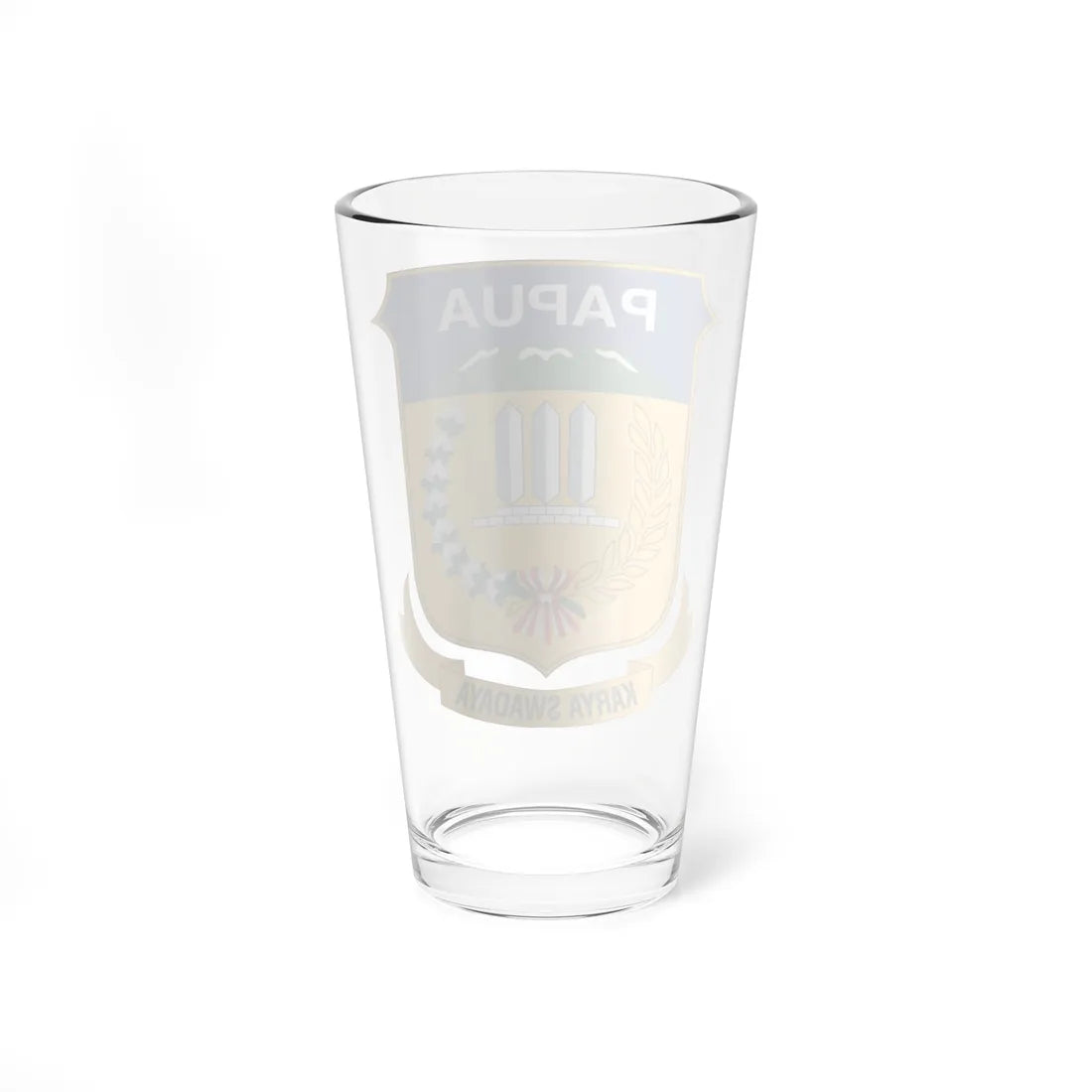 Coat of arms of Papua 2 (Indonesia) (Coat of Arms) Pint Glass 16oz - Go Mug Yourself