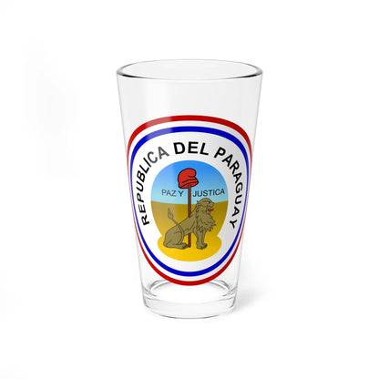 Coat of arms of Paraguay 1842-1990 - reverse (Paraguay) (Coat of Arms) Pint Glass 16oz 16oz - Go Mug Yourself