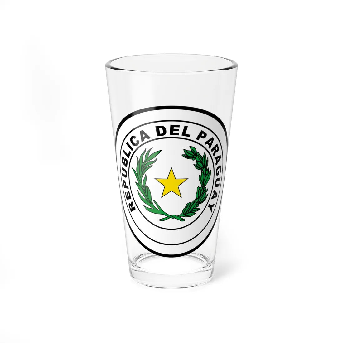 Coat of arms of Paraguay (Paraguay) (Coat of Arms) Pint Glass 16oz 16oz - Go Mug Yourself