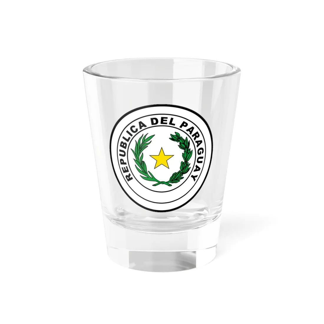 Coat of arms of Paraguay (Paraguay) (Coat of Arms) Shot Glass 1.5oz 1.5oz - Go Mug Yourself