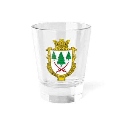 Coat of arms of Parkhomivka Vinnytsia Raion (Ukraine) (Coat of Arms) Shot Glass 1.5oz 1.5oz - Go Mug Yourself