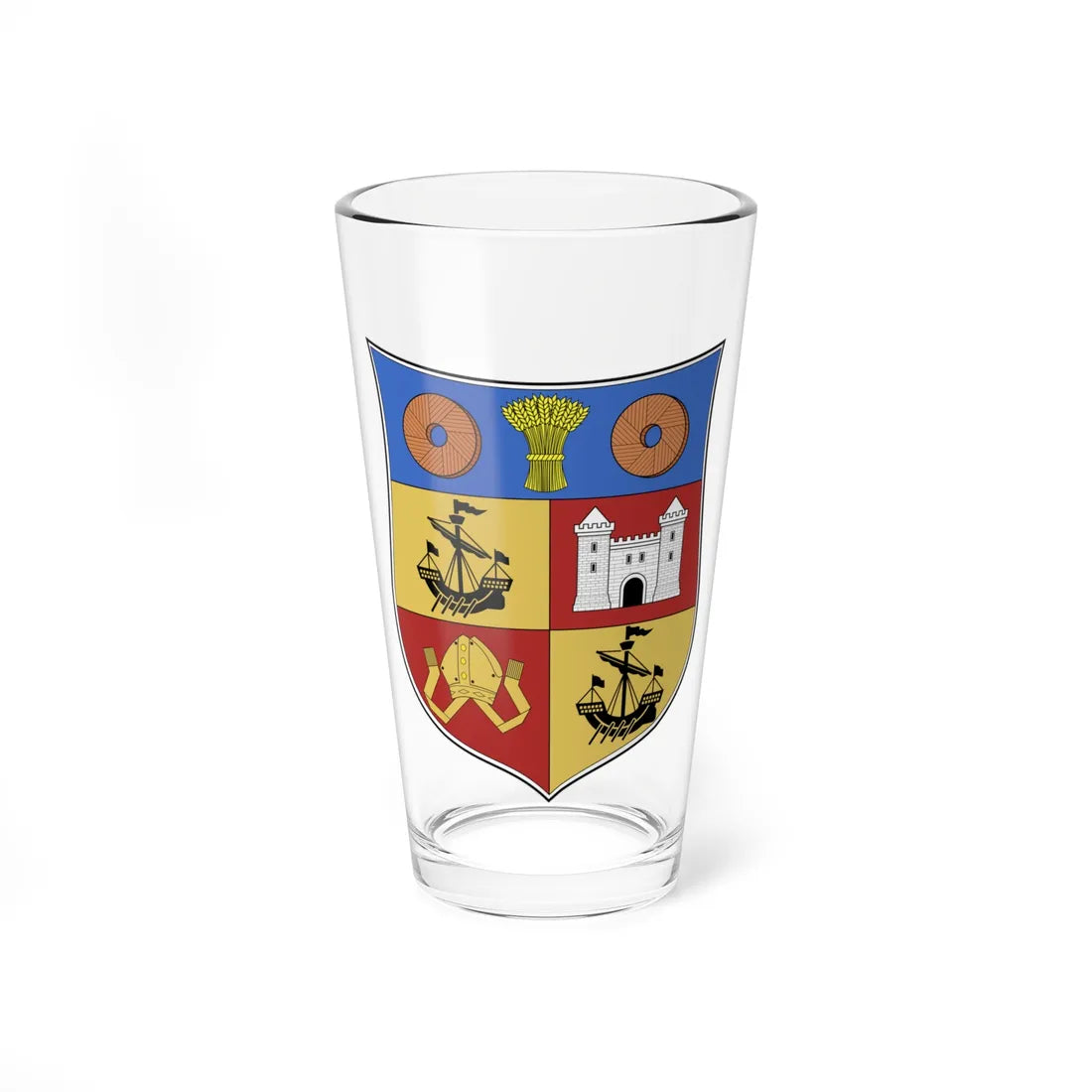 Coat of Arms of Partick (Scotland) (Coat of Arms) Pint Glass 16oz 16oz - Go Mug Yourself