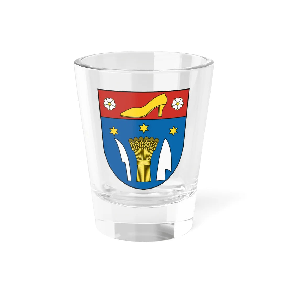 Coat of Arms of Partizánske (Slovakia) (Coat of Arms) Shot Glass 1.5oz 1.5oz - Go Mug Yourself
