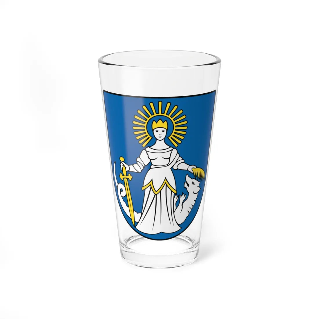 Coat of Arms of Púchov (Slovakia) (Coat of Arms) Pint Glass 16oz 16oz - Go Mug Yourself