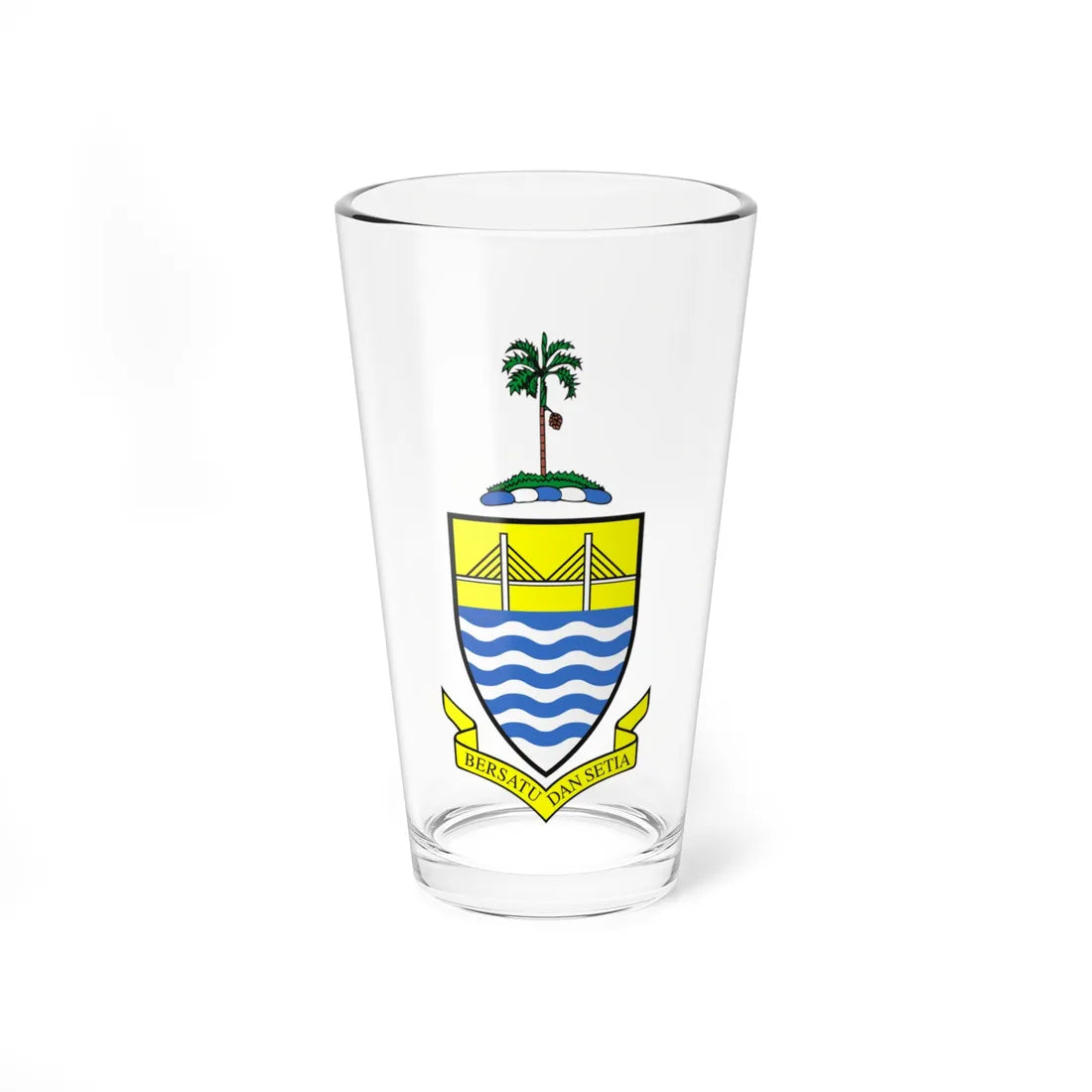 Coat of arms of Penang (Malaysia) (Coat of Arms) Pint Glass 16oz 16oz - Go Mug Yourself