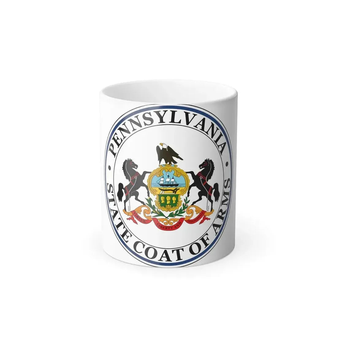 Coat of arms of Pennsylvania - Color Changing Coffee Mug 11oz - Go Mug Yourself