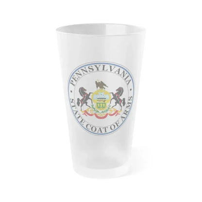 Coat of arms of Pennsylvania - Frosted Pint Glass 16oz 16oz Frosted - Go Mug Yourself